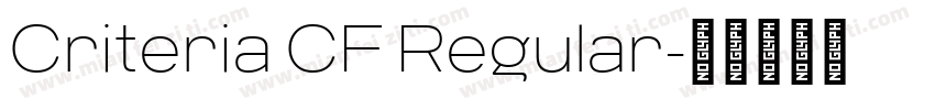 Criteria CF Regular字体转换